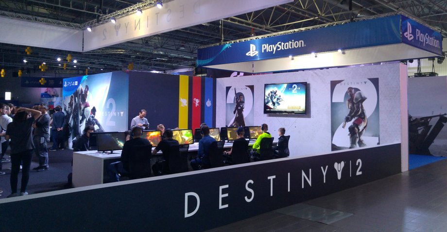 PlayStation zajęło dużą część przestrzeni wystawowej. Zagracie tam m.in. w "Destiny 2".