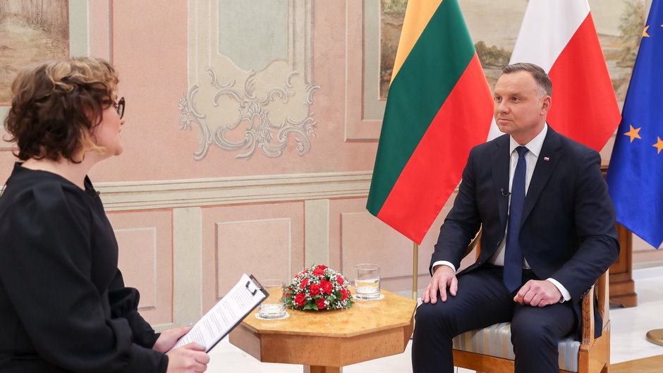 Wilno. Rozmowa litewskiej telewizji LRT z prezydentem Andrzejem Dudą
