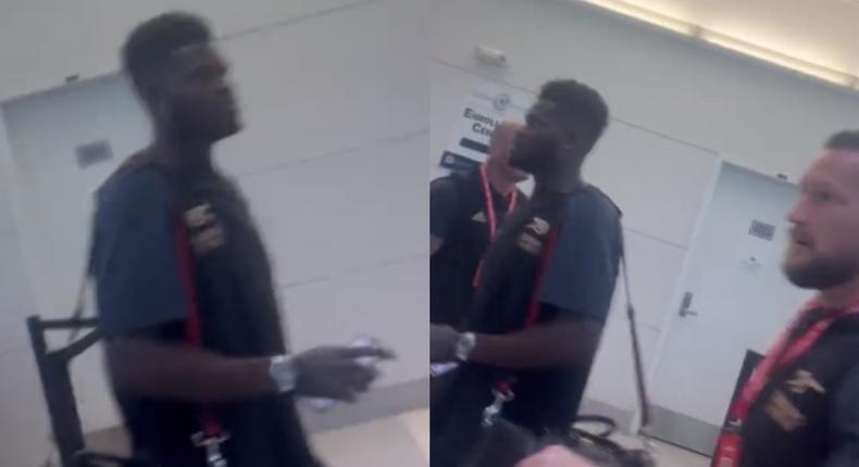 Watch: First video of Thomas Partey arriving in US for Arsenal’s pre-season tour drops