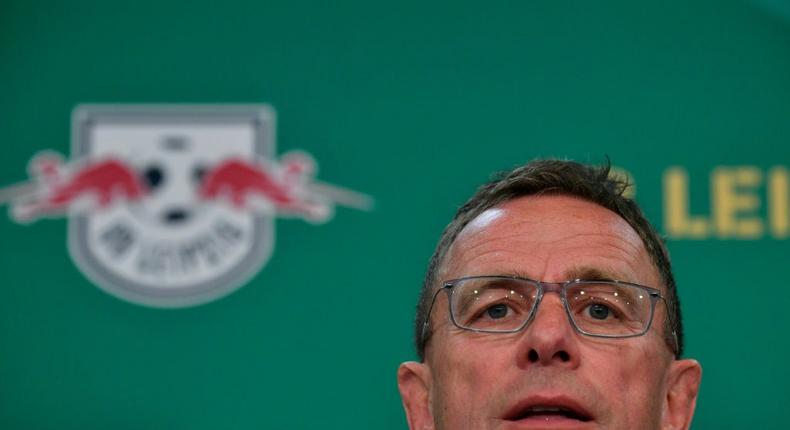 Ralf Rangnick is poised to become the interim manager of Manchester United Creator: John MACDOUGALL
