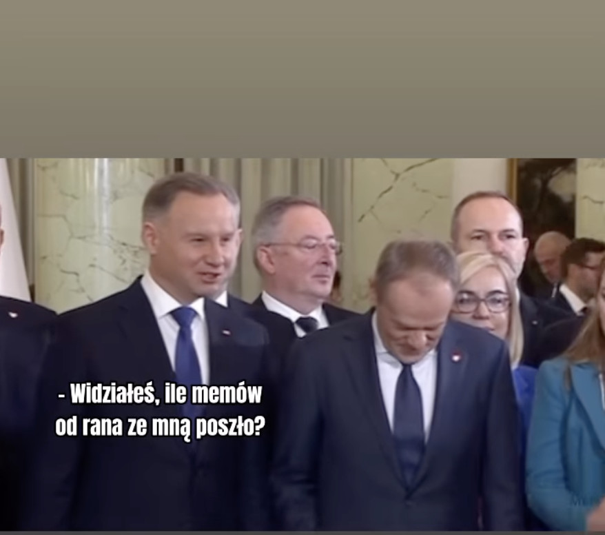 Zaprzysiężenie rządu Tuska. Najlepsze memy z Andrzejem Dudą