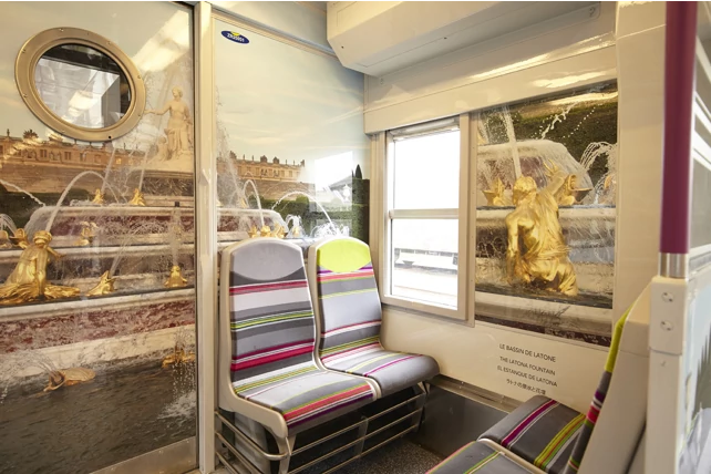 Wnętrze wagonu inspirowane Wersalem, Francja SNCF