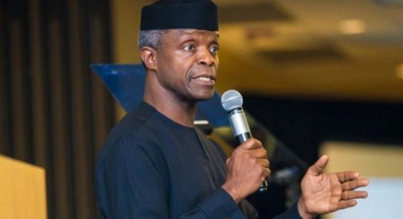 Vice President Yemi Osinbajo says it is necessary to reduce the size of government in Nigeria. [Twitter/@NGRPresident]