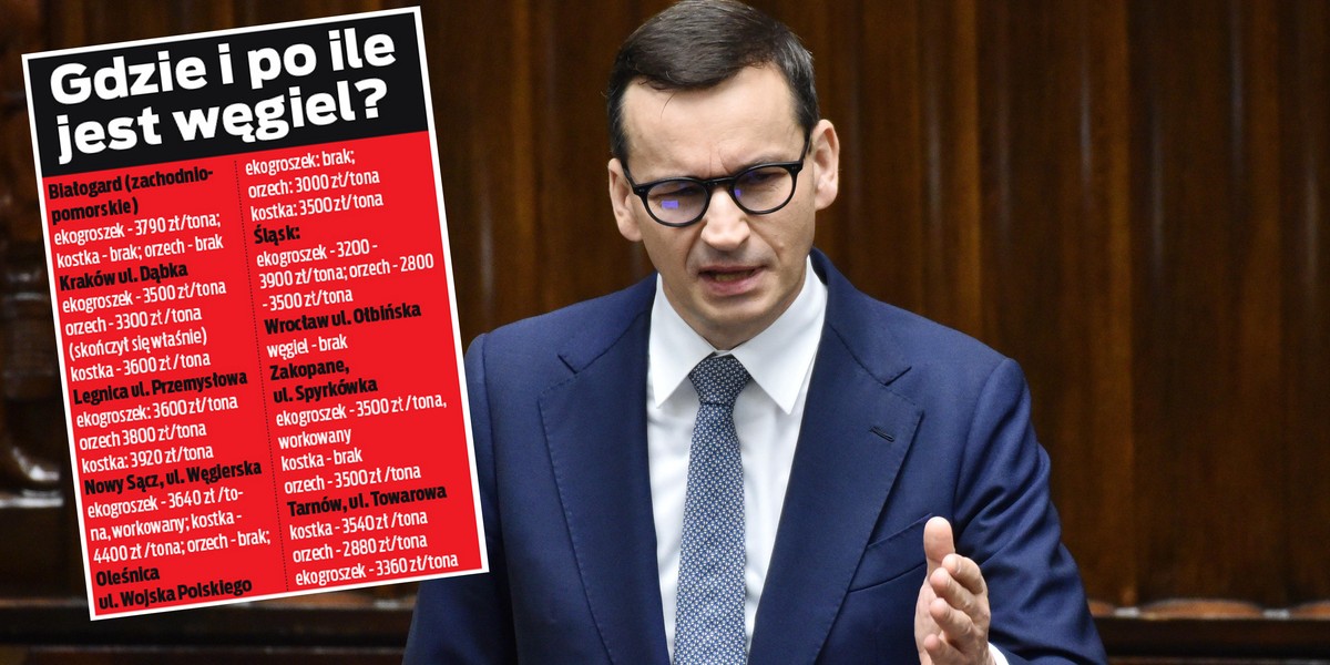 Premier Mateusz Morawiecki obiecywał Polakom tańszy węgiel. Na składach opału próżno go szukać....