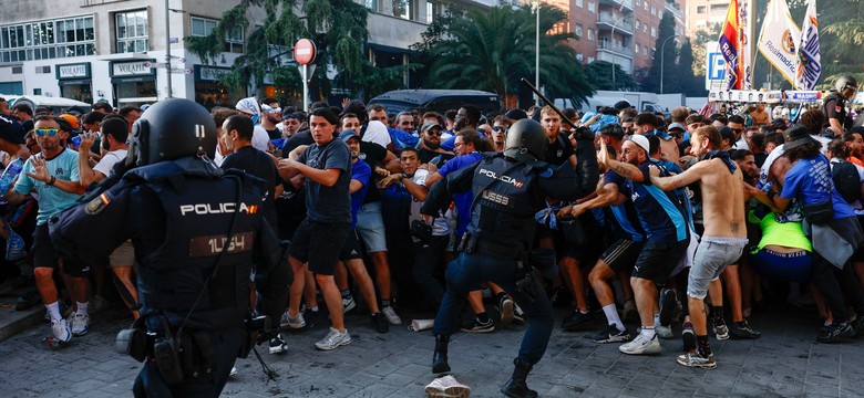 Dantejskie sceny w Madrycie. Brutalne starcia policji z kibicami Olympique Marsylia