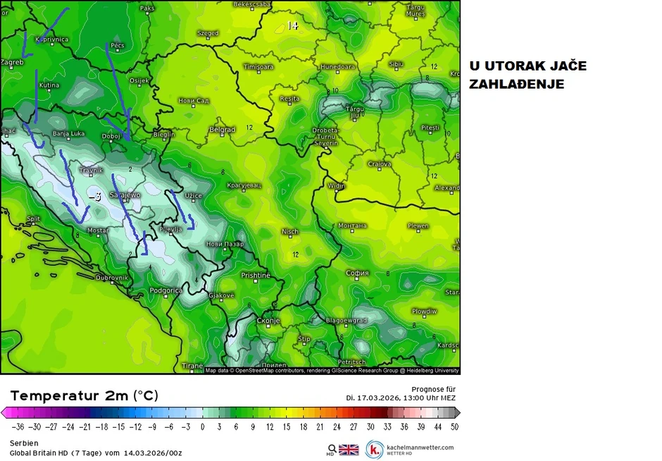 Čubrilo je najavio da u utorak počinje jače zahlađenje