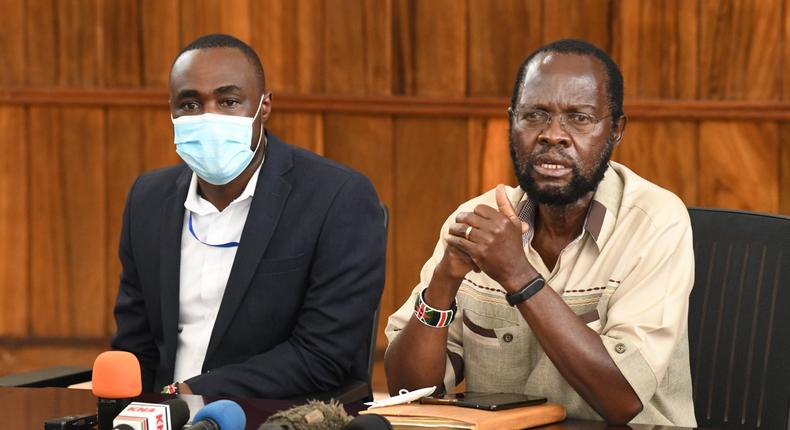 Kisumu Governor Anyang' Nyong'o during a press briefing