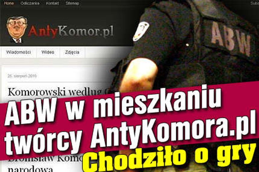 ABW w mieszkaniu twórcy AntyKomora.pl