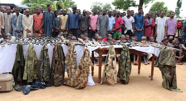 Criminal suspects paraded by the Nigeria Police Force in 2019 [NPF]