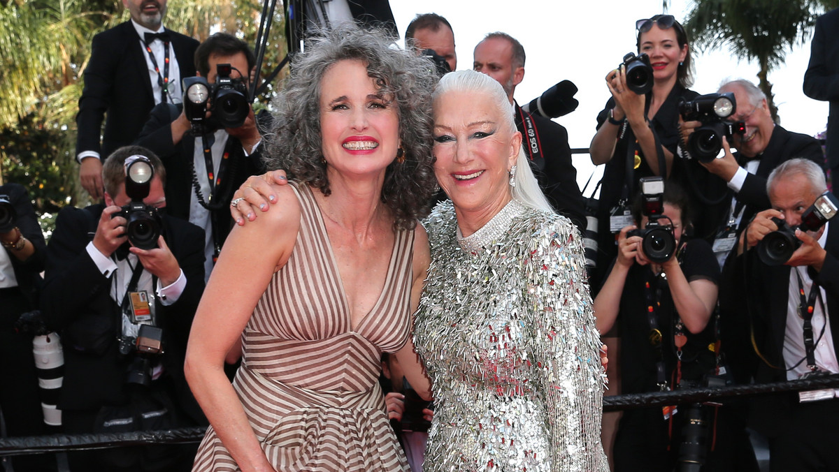 Andie MacDowell i Helen Mirren postawiły na siwe włosy