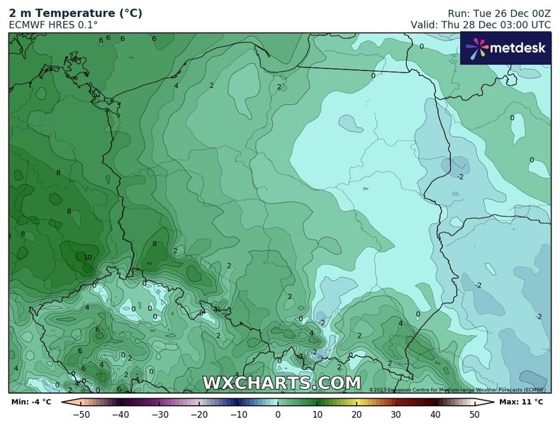 W nocy na wschodzie chwyci niewielki mróz