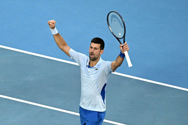 Novak Djokovic cieszy się z awansu do półfinału Australian Open