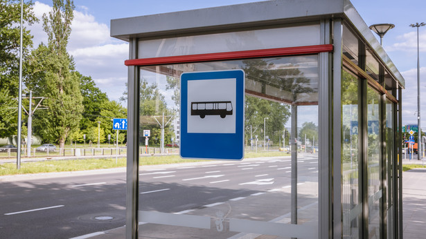 Przystanek autobusowy w Warszawie