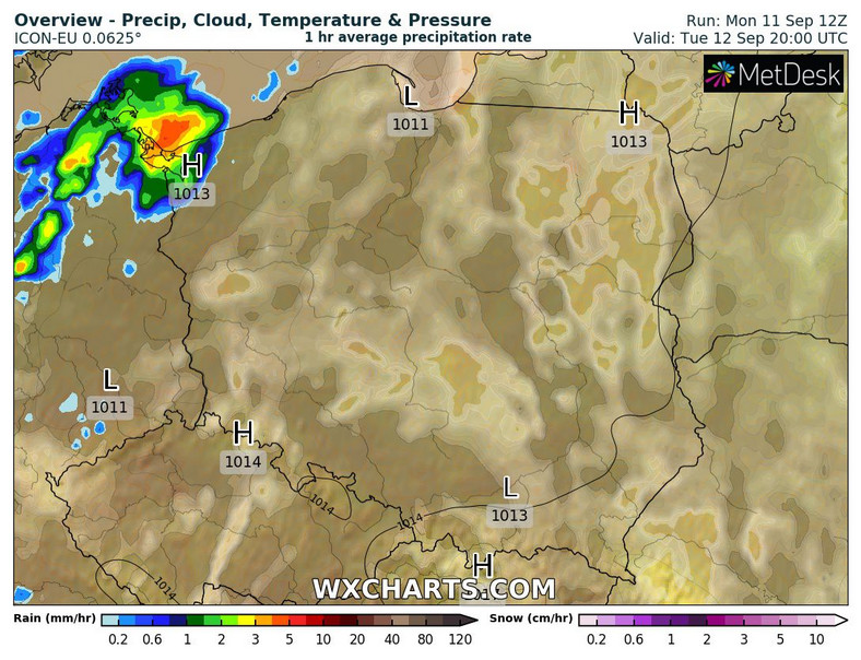 Nad Pomorze nasunie się front atmosferyczny znad Niemiec