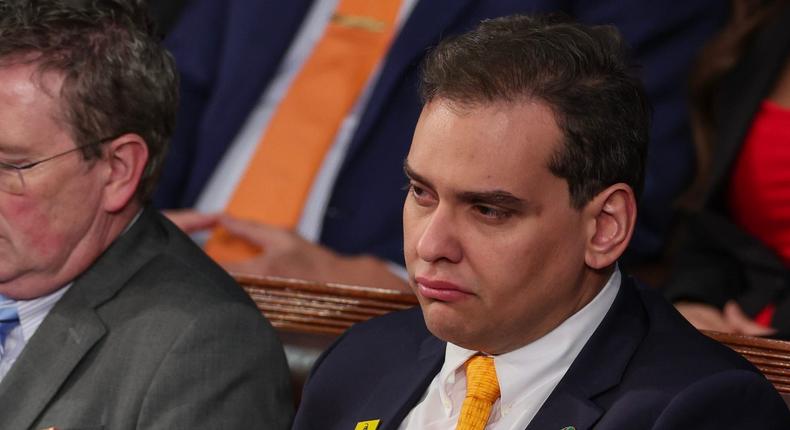 Republican Rep. George Santos of New York at the State of the Union Address on February 7, 2023.Win McNamee/Getty Images