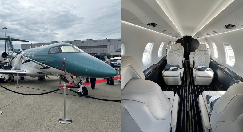 A Pilatus PC-24 and its cabin.Pete Syme/Business Insider