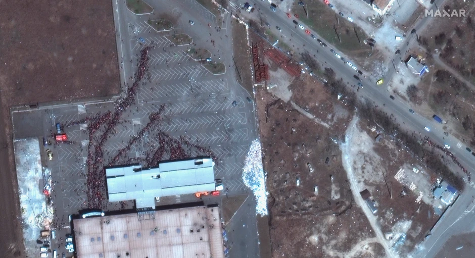 Marijupolj na satelitskim slikama od 29. marta