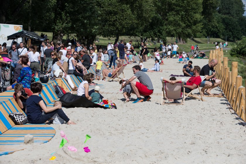 Plaża nad Wisłą w Krakowie 