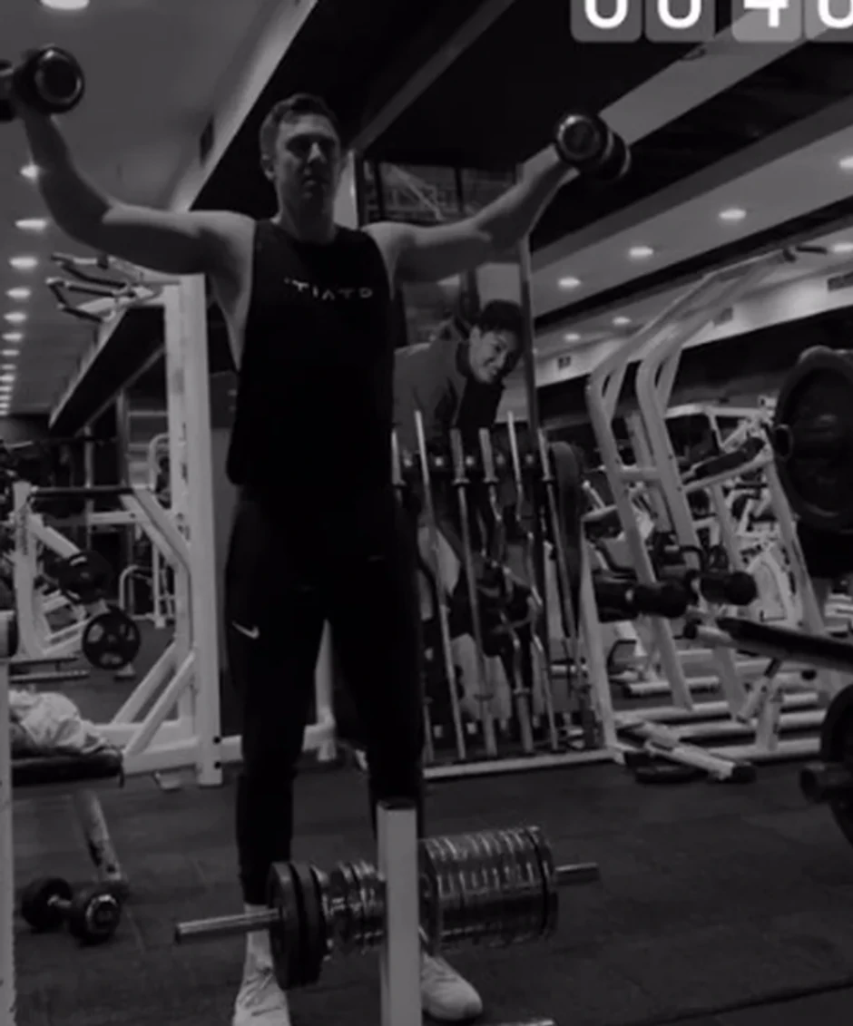 Stefan Popović u teretani