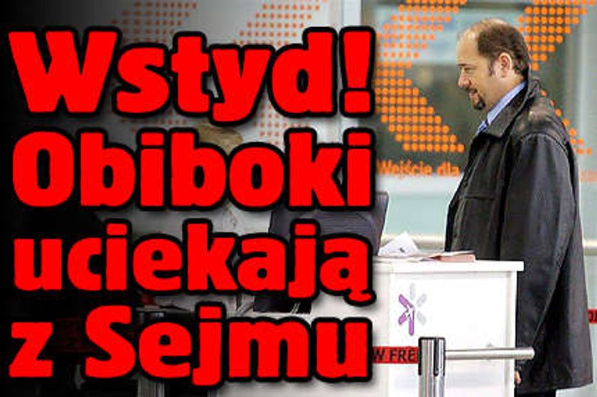 Tak obiboki uciekają z Sejmu