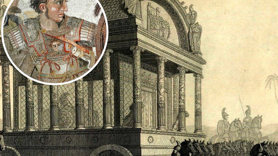XIX-wieczne przedstawienie pogrzebowego procesu Aleksandra. Tak wyobrażano sobie odejście jednego z największych wodzów w historii starożytnego świata.