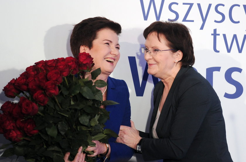 Ewa Kopacz, premier i przewodnicząca PO z Hanną Gronkiewicz Waltz, prezydent Warszawy