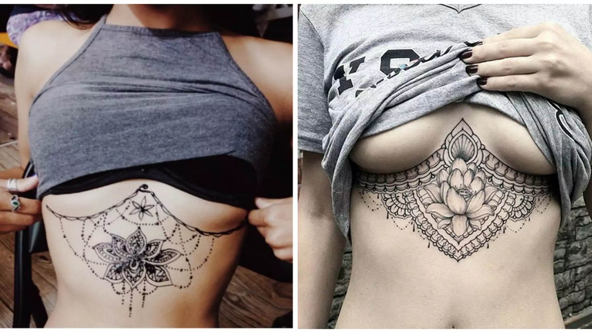 Tatuaże pod piersiami - wzory, które pokochały kobiety
