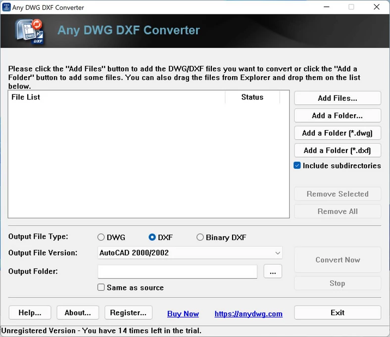 Any DWG DXF Converter