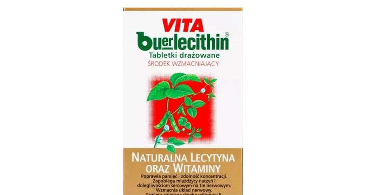 Vita Buerlecithin - tabletki drażowane poprawiające stan skóry. Skład,  dawkowanie, skutki uboczne stosowania