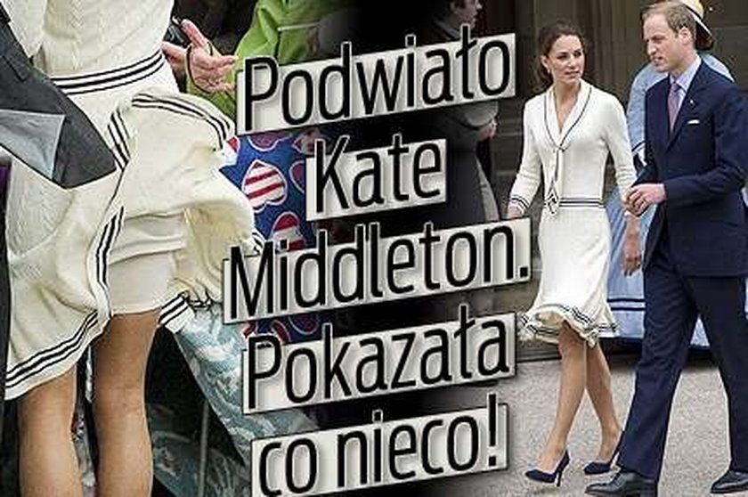 Podwiało Kate Middleton. Pokazała co nieco!