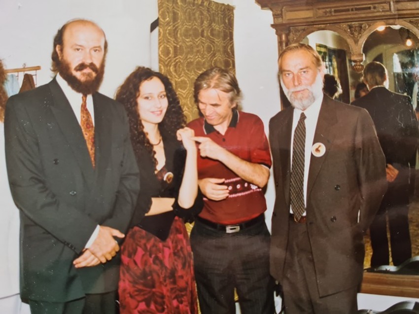 Krstivoje Ilić s Ivanom Žigon, Tanasijem Uzunovićem i Nenadom Grujičićem, Brankovo kolo, 1993