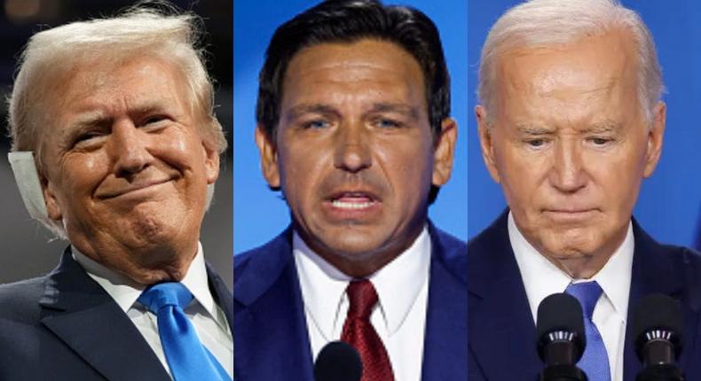 Donald Trump, Ron DeSantis and Joe Biden.Andrew Harnik/Getty Images, Chip Somodevilla/Getty Images, Kevin Dietsch/Getty Images