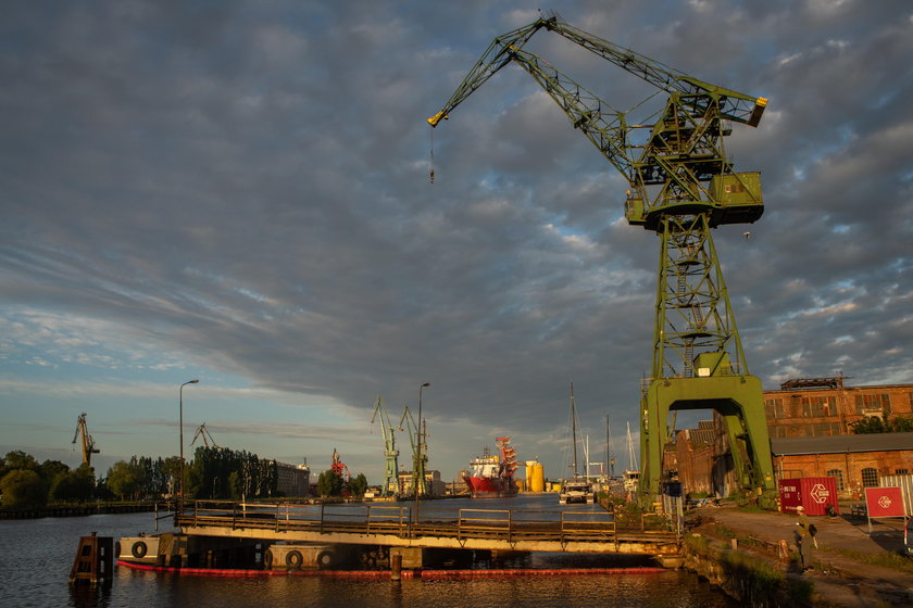 Z tego żurawia można oglądać panoramę Gdańska