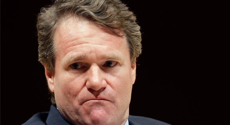 Bank of America CEO Brian Moynihan probably isn't happy to see his shares fall after a record-breaking quarter.