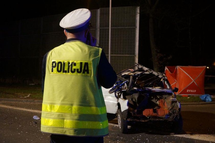 Tak wyglądał fiat, w który uderzył swoim bmw Aleksander S.