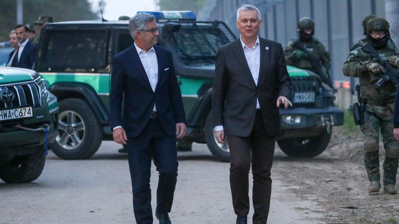 Minister pojawił się na polsko-białoruskiej granicy. "Nie będzie normalności, póki trwa agresja"