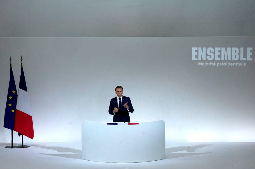 Emanuel Makron na konferenciji za medije