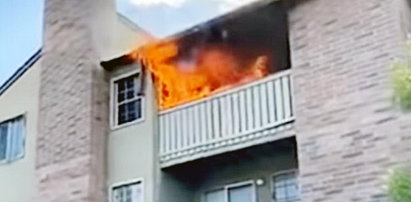 Matka wyrzuciła 3-latka z balkonu, sama zginęła w płomieniach