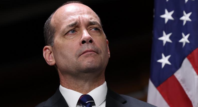 House Freedom Caucus chairman Rep. Bob Good, a Virginia Republican, is seen here hopefully not smelling the caucus' FART team.Kevin Dietsch/Getty Images