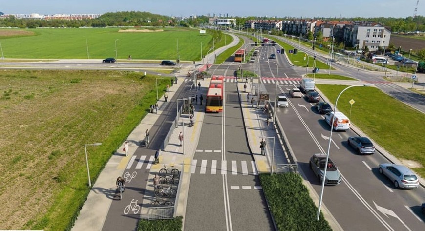 Najpierw wydzielonym korytarzem pojadą autobusy, potem dołączą do niech tramwaje