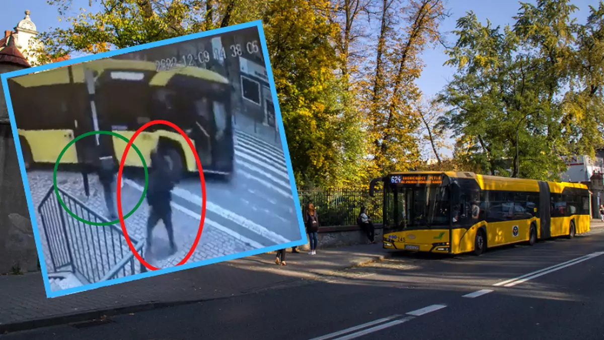 Piesi musieli uciekać przed autobusem, aby uniknąć obrażeń (Screen: Facebook/infogliwice)