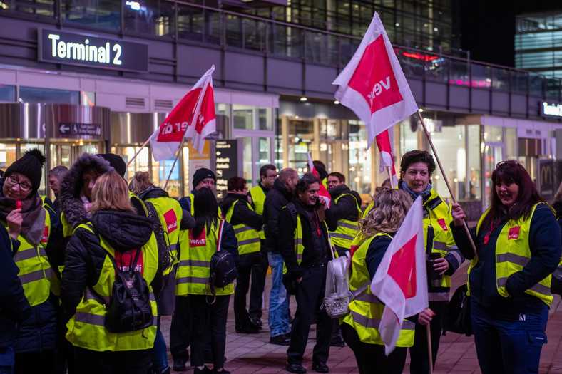 strajk na lotnisku w Monachium