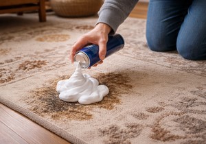 Sipajte penu za brijanje na tepih i otvorite prozor, bićete zahvalni na savetu