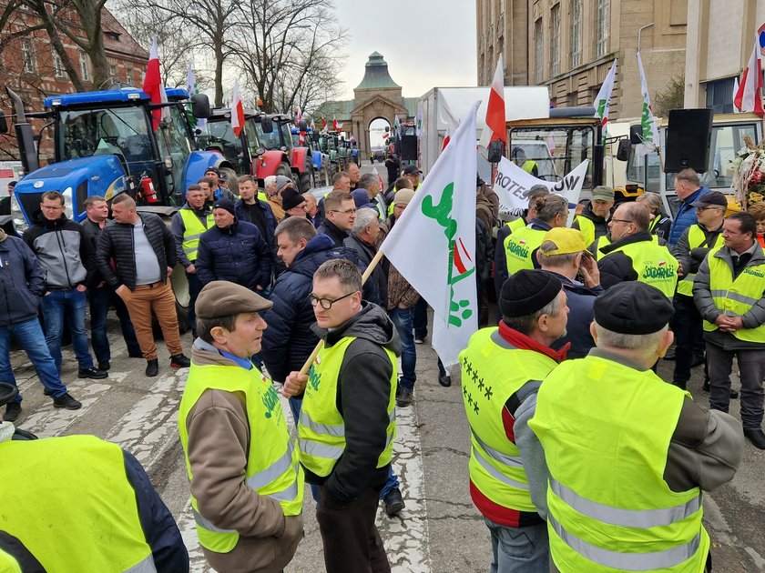 Protest rolników w Szczecinie.