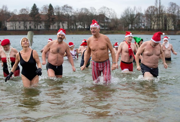 GERMANY TRADITION CHRISTMAS SWIMMING