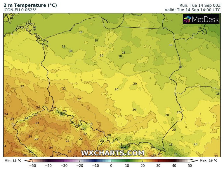 Temperatura wyniesie od 17 do 23 stopni