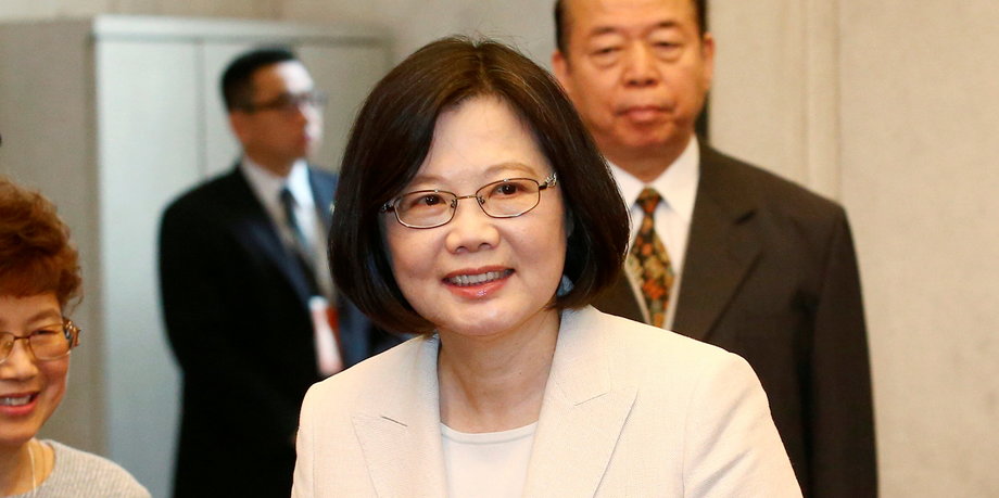 Tsai Ing-wen arrives at the Presidential Office to swear in as Taiwan's President in Taipei, Taiwan May 20, 2016.