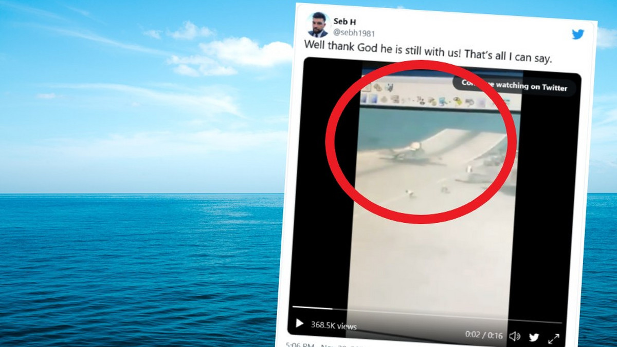 Samolot rozbija się w morzu, dramatyczne nagranie [Wideo]