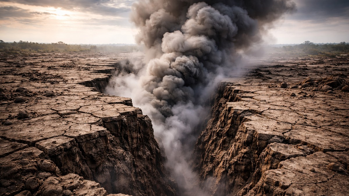 Ilustracija: Kontinent se cepa na dva dela