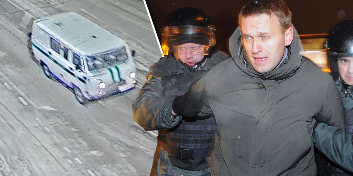 Kamery zarejestrowały konwój służby więziennej w nocy po śmierci Aleksieja Nawalnego.